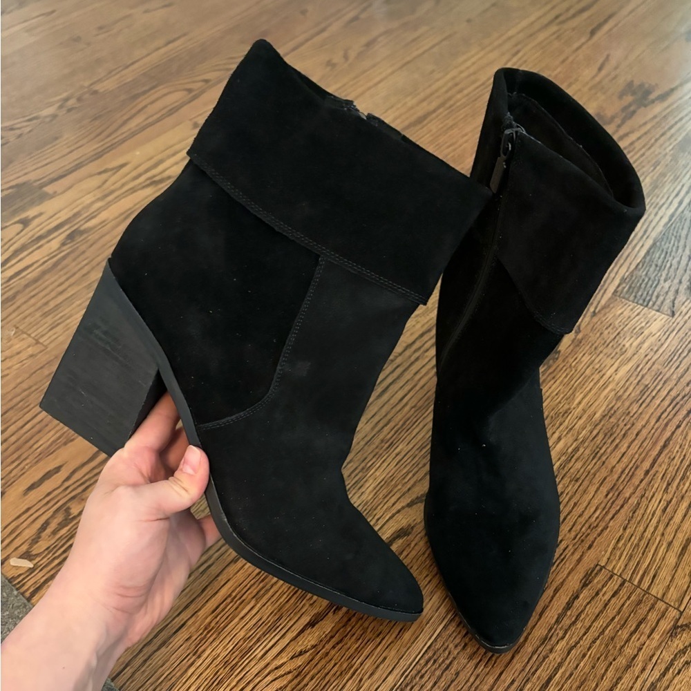 NEW Blondo | Sidnee Black Suede Leather Booties Sz 11